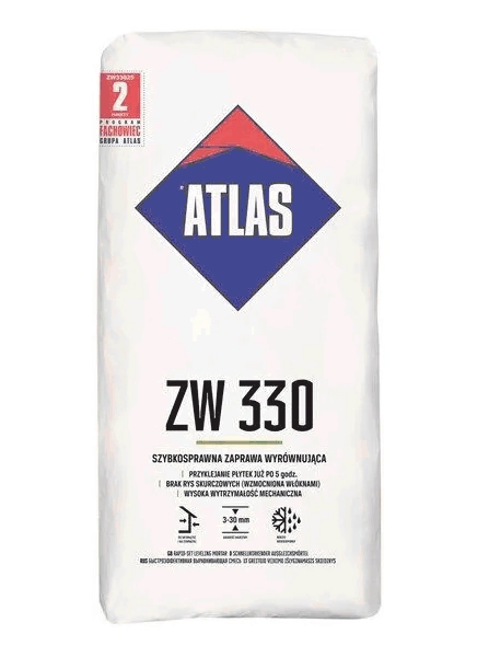 Zaprawa wyrównująca Atlas ZW 330 w opakowaniach po 25 kg